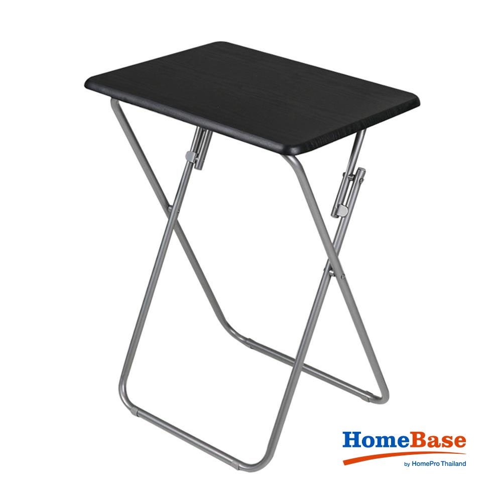 HomeBase FURDINI Bàn xếp bề mặt MDF phủ PVC khung thép W48xH66xD38cm màu đen