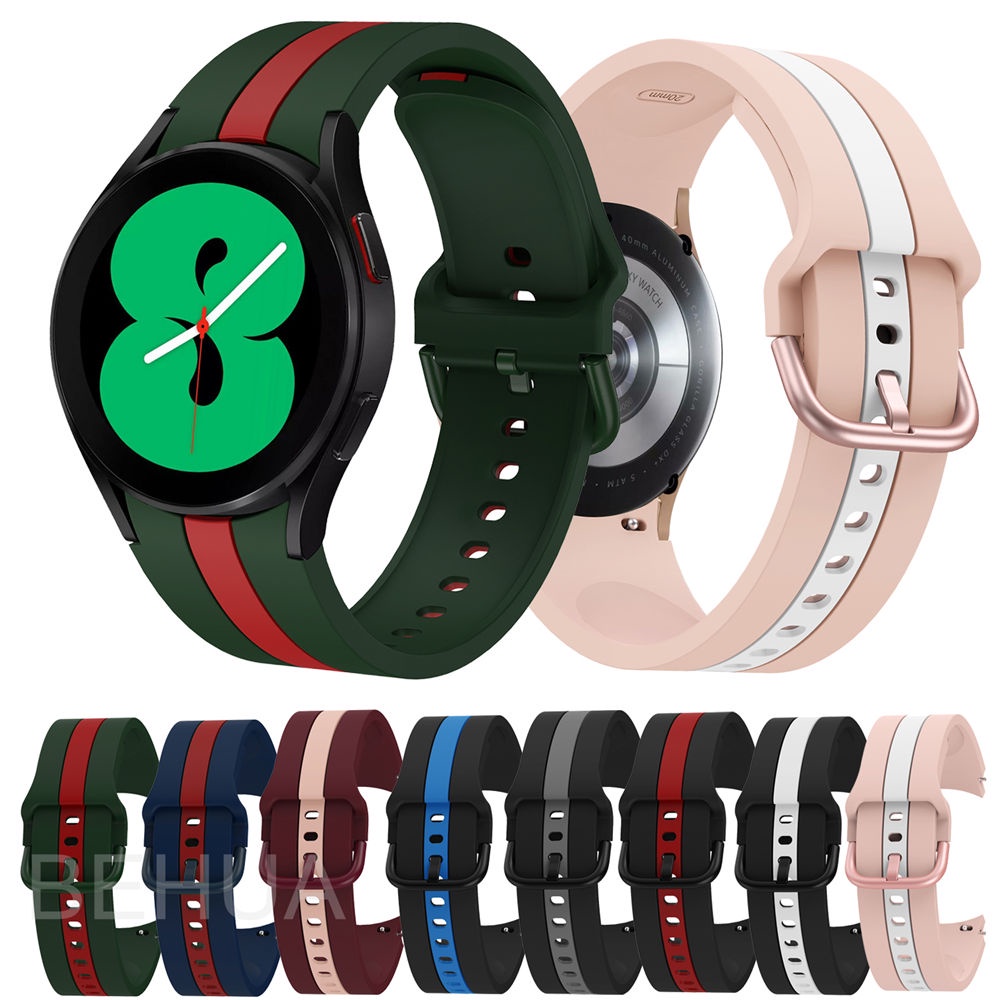 Dây Đeo Silicone Cho Đồng Hồ Thông Minh Samsung Galaxy Watch 4 40mm 44MM Classic 46mm 42mm 20mm 3 41mm