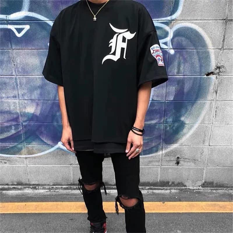 ⚡️ - Áo mesh tee Fear of God Mesh Batting Practice Jersey Black, áo bóng chày FOG