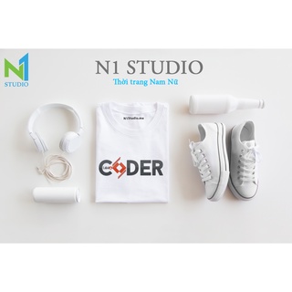 Áo thun unisex cổ tròn Programmer: I am a coder N1Studio vải Cotton dày dặn