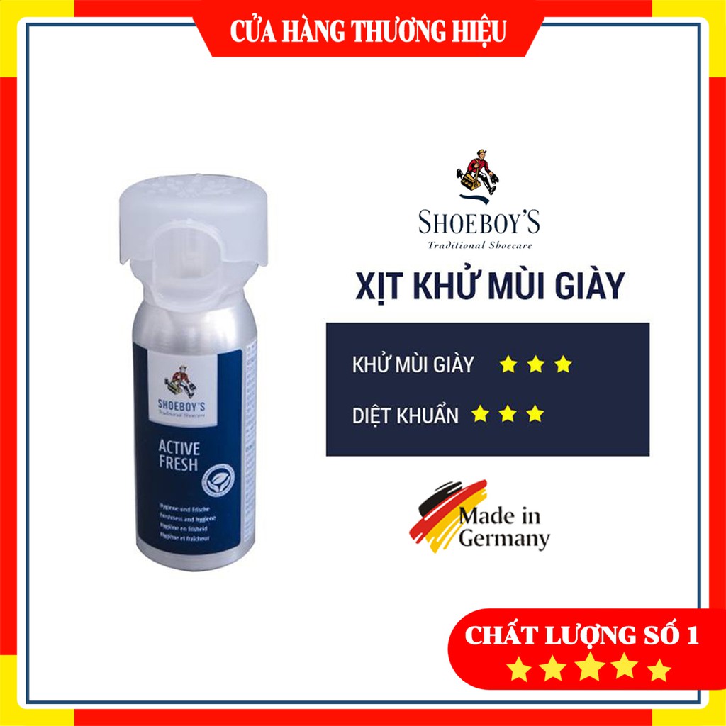 Xịt Khử Mùi Giày Shoeboy's nhập khẩu Đức - Xịt khử mùi giày da/ Khử mùi hôi giày/Xịt khuẩn giúp giày thoáng khí mùi chịu