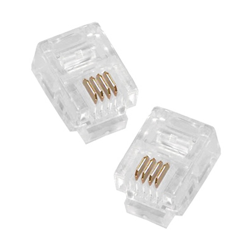 100 Hạt đầu bấm điện thoại RJ11 4 pin hoặc 2 pin