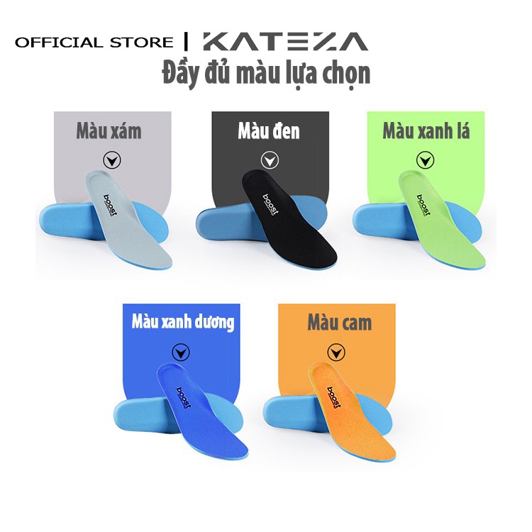 Lót giày thể thao KATEZA êm chân siêu nhẹ giảm xóc, khử mùi, thoáng khí