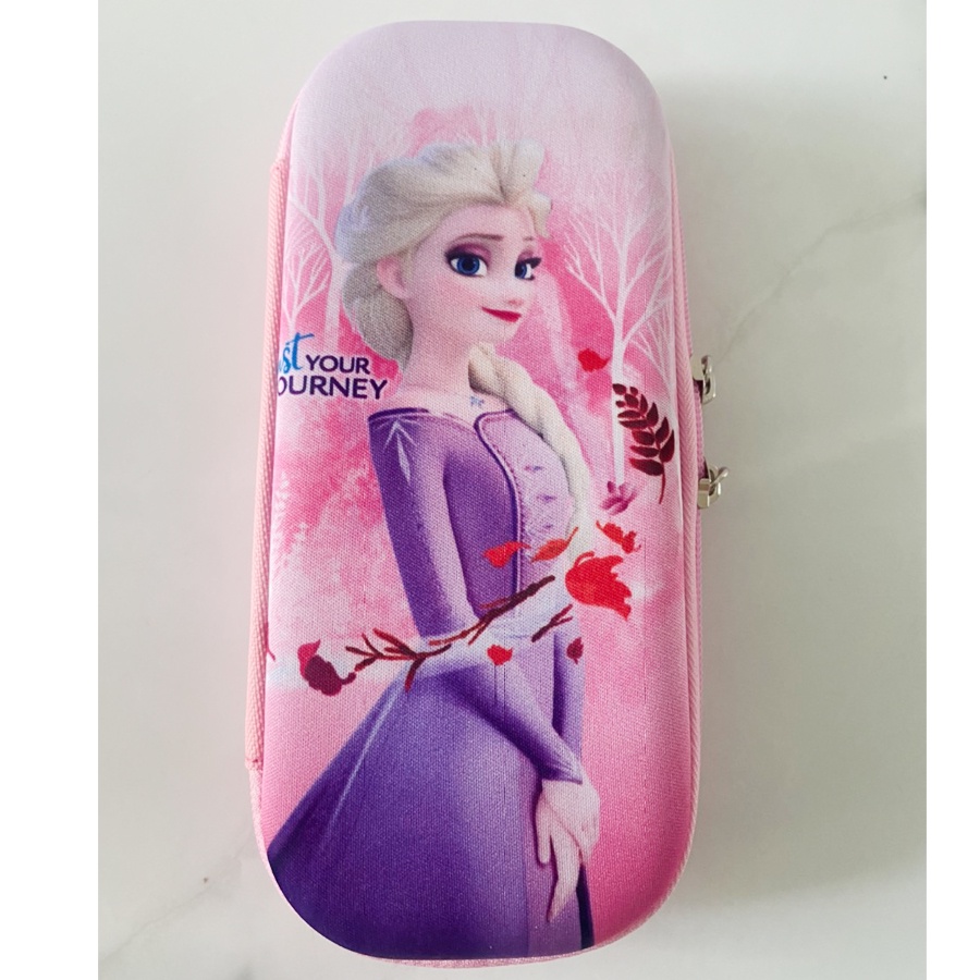 Hộp bút, túi bút, bóp viết học sinh Disney Elsa - Hồng
