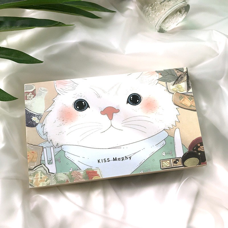 🌈🍓 🐈 Bảng Phấn Mắt 18 Ô Màu Muge Leen Kiss Mophy Mèo Trắng Má Hồng Có Gương Soi Siêu Dễ Thương - Y259-A6T2 | BigBuy360 - bigbuy360.vn