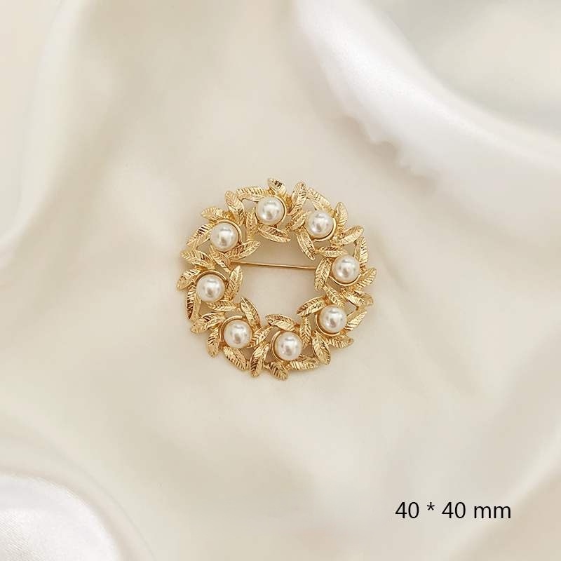 Trâm Cài Áo Đính Ngọc Trai Vàng Thiết Kế Mới Phong Cách Retro Thời Trang 2022