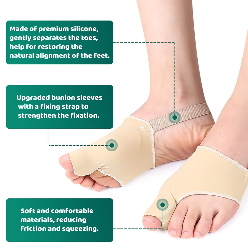 1 Cặp Đai Nẹp Chỉnh Hình Ngón Chân Cái Giảm Đau Dùng Khi Ngủ Dành Cho Nam Và Nữ YOUYO