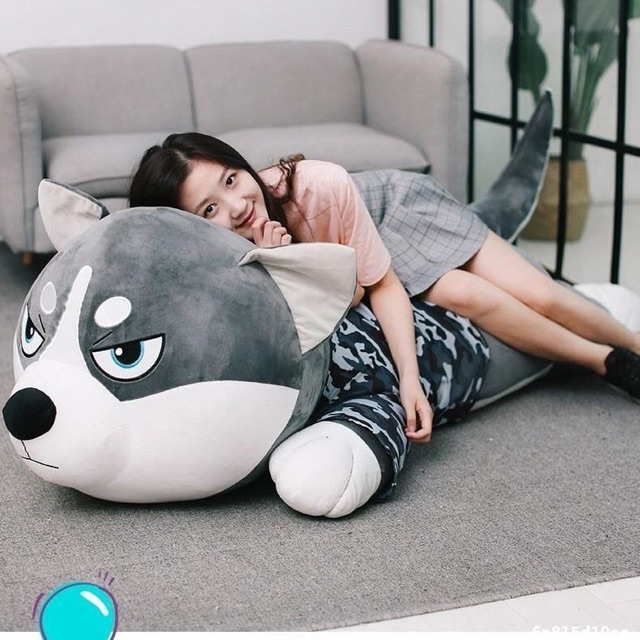 {FREESHIP} CHÓ BÔNG HUSKY GẤU BÔNG CAO CẤP MỀM ÊM ĐẸP( HÀNG LOẠI 1) CHÓ BÔNG SIÊU YÊU 95cm