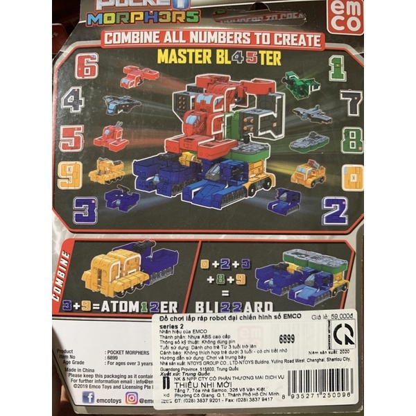 Combo khách đặt Trọn bộ lắp ghép số emco 0-9