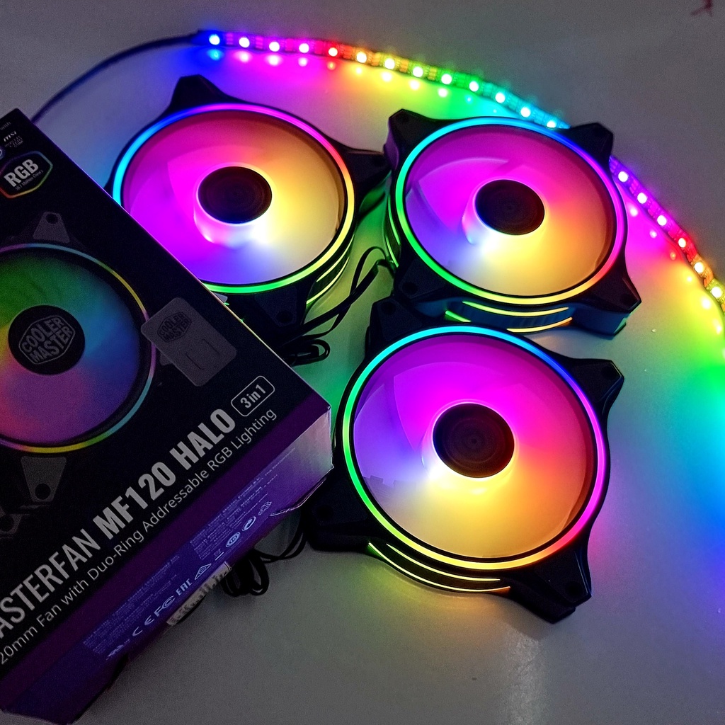 Bộ 3 Fan Cooler Master MASTERFAN MF120 HALO