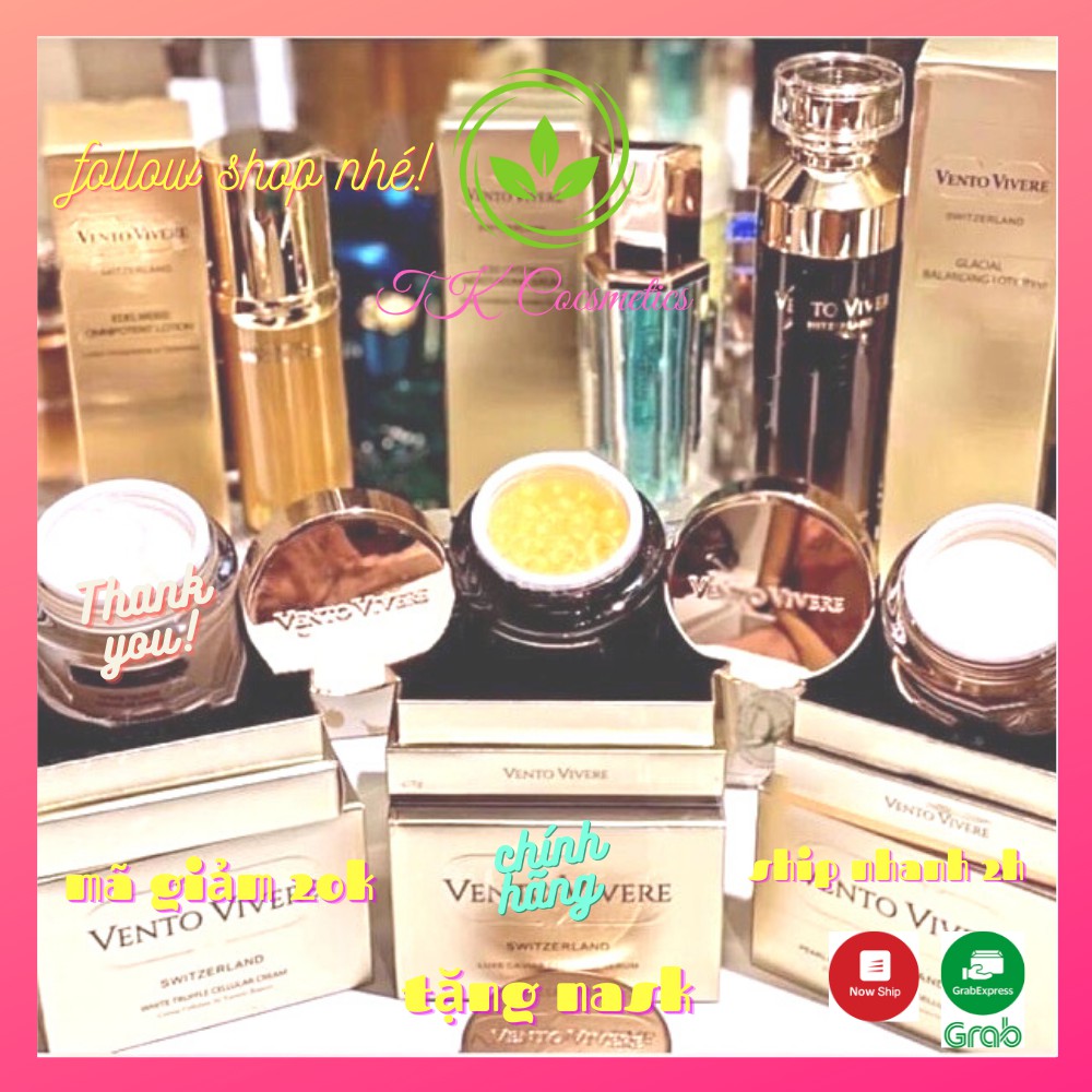 Kem Vento Vivere - Bộ Kem Vento Pearl, Vento Truffle, Vento Luxe