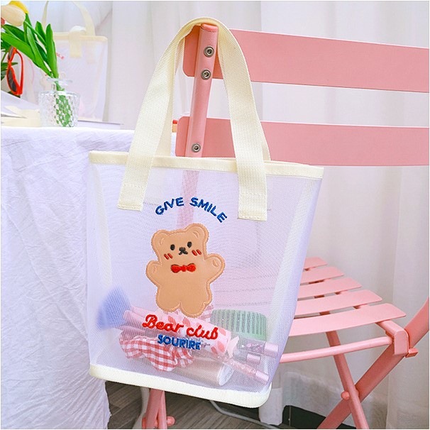 Túi xách đựng đồ đa năng kiểu Hàn Quốc hình gấu dễ thương