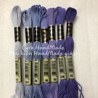 Set 7 tép chỉ thêu tay hiệu airo màu xanh lạ ( mã set 5.3)