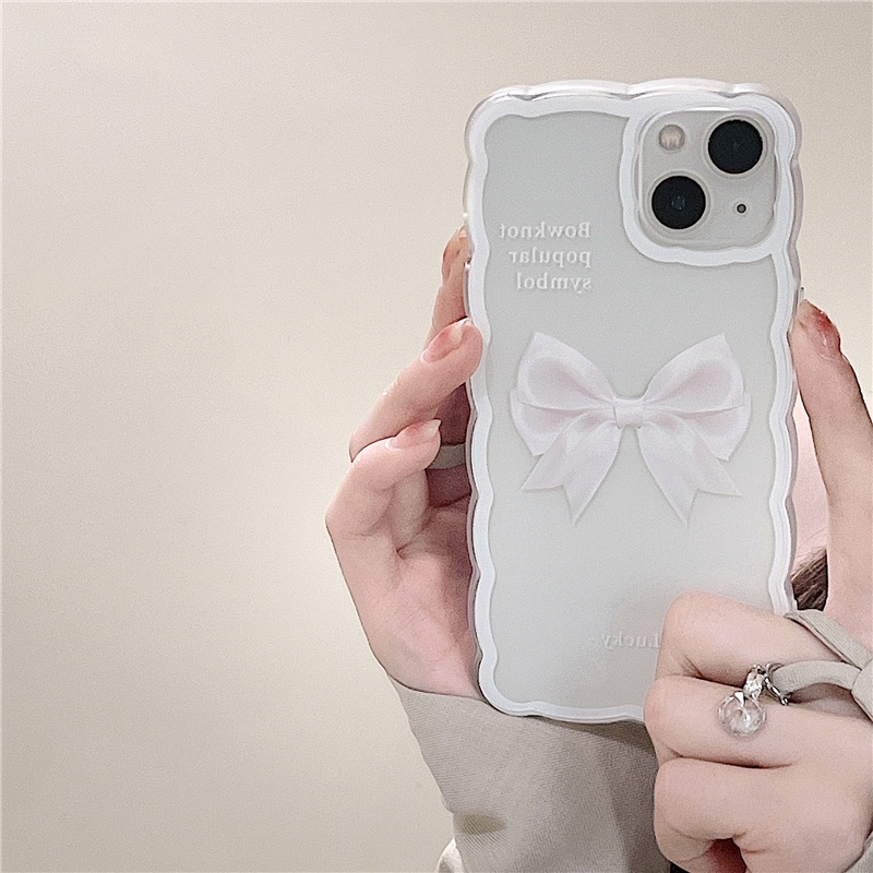 Ốp lưng IPhone  trong lượn sóng hình nơ 6/6s/6plus/6splus/7/7plus/8/8plus/xs/11/12/13/plus/promax TLS15