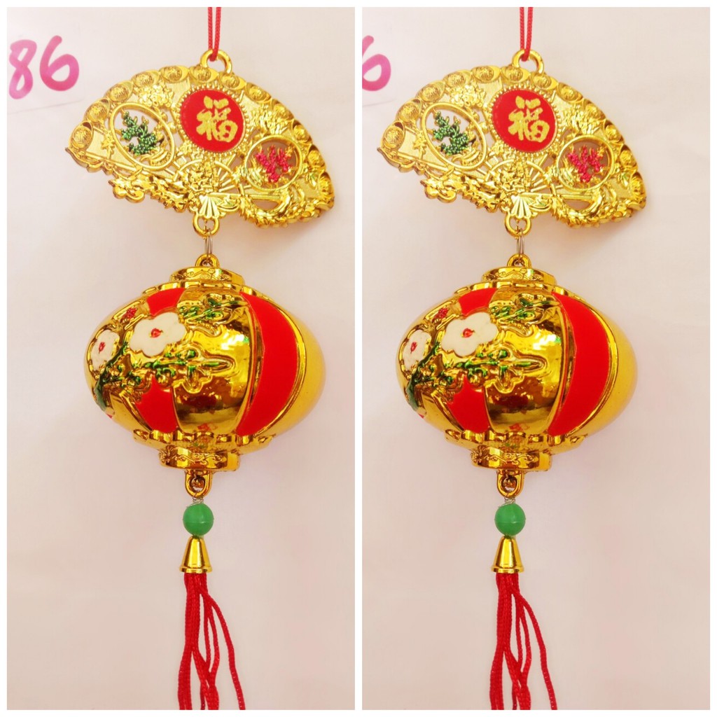 QUẠT ĐÈN HOA SỌC TRANG TRÍ TẾT NK186