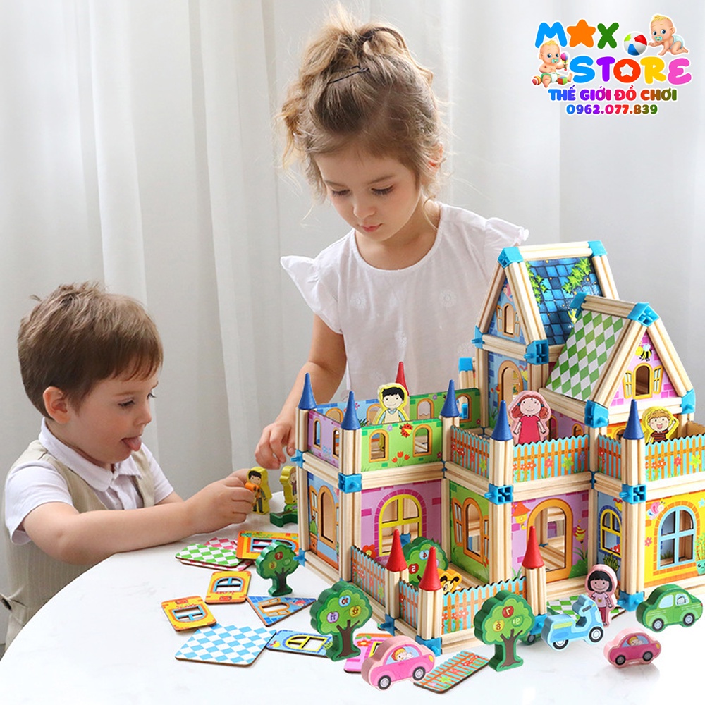 Đồ Chơi Lắp Ghép Mô Hình Nhà Thông Minh 3D 268 Chi Tiết Cho Bé Từ 4-10 Tuổi