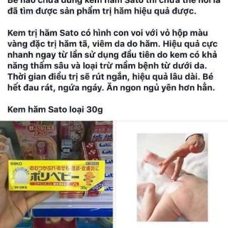 Kem trị hăm Sato