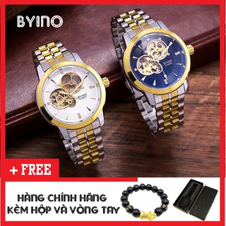 ĐỒNG HỒ ĐEO TAY CHO NAM LÊN DÂY CÓT TỰ ĐỘNG BYINO AUTOMATIC CHÍNH HÃNG LỘ MÁY (3 MÀU)