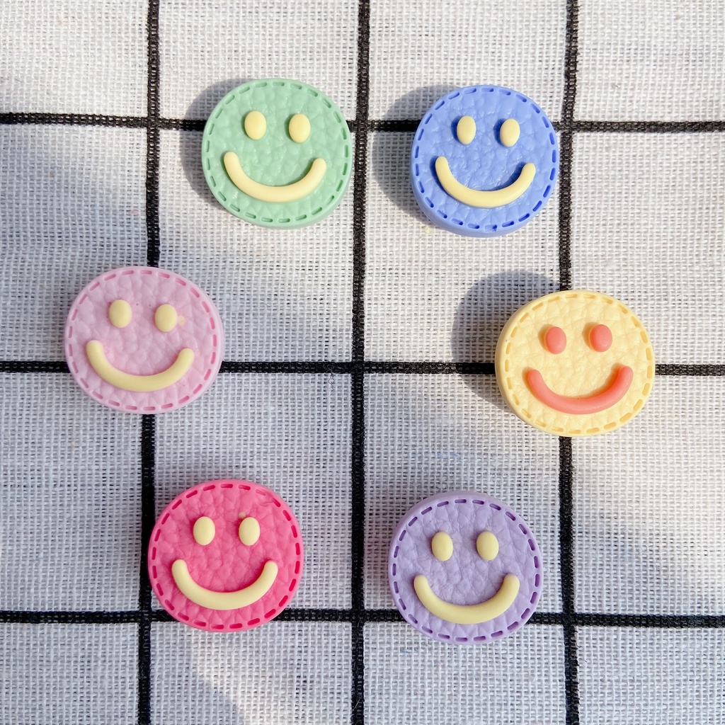 Bộ 6 Phụ Kiện Hình Mặt Cười Dùng Trang Trí Giày/Giày Cho Nữ DIY