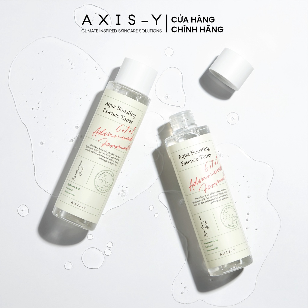 Nước hoa hồng AXIS-Y Aqua Boosting Essence Toner 150ml giúp làm sạch sâu và cấp ẩm sâu cho da Date T8/2024