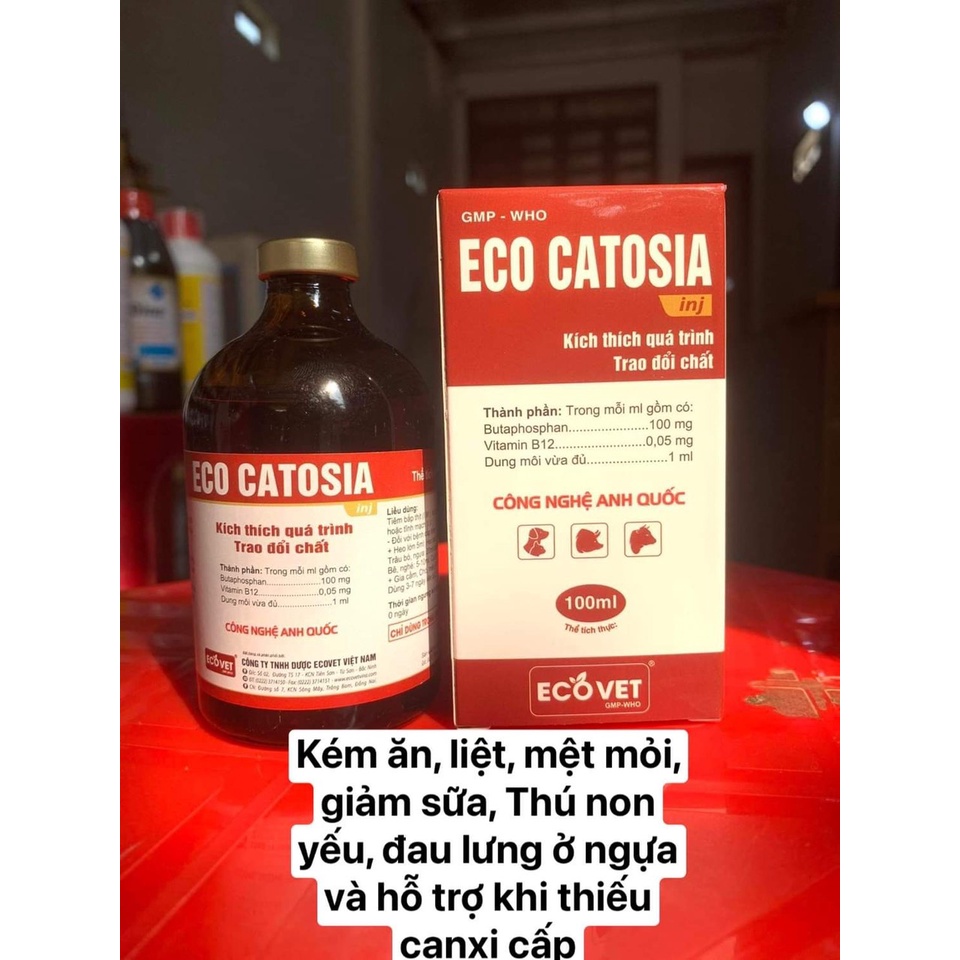 ECO CATOSIA inj 100ml Kích Thích Quá Trình Trao Đổi Chất. Catosal Chống Còi, Tăng Đề Kháng, Bại Liệt, Co Giật, Stress...