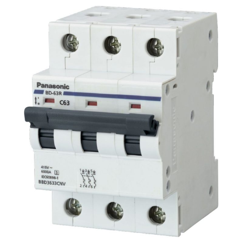 Cầu dao tự động Panasonic 3 PHA - 16A, 20A, 25A, 32A, 40A, 50A, 63A, 80A