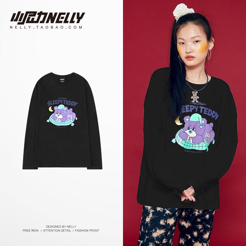 (CÓ SẴN) Aó thun dài tay Nelly : Mẫu SLEEPY TEDDY