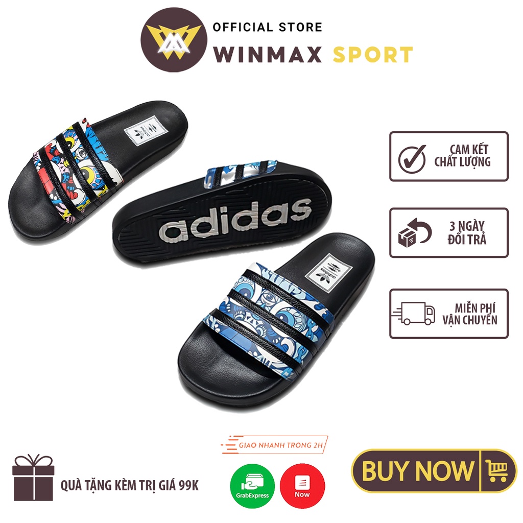 Dép Nam Đế E.V.A Quai Ngang 2 Phối Màu Họa Tiết Đầu Lân , Thời Trang Thể Thao Cao Cấp WinMax
