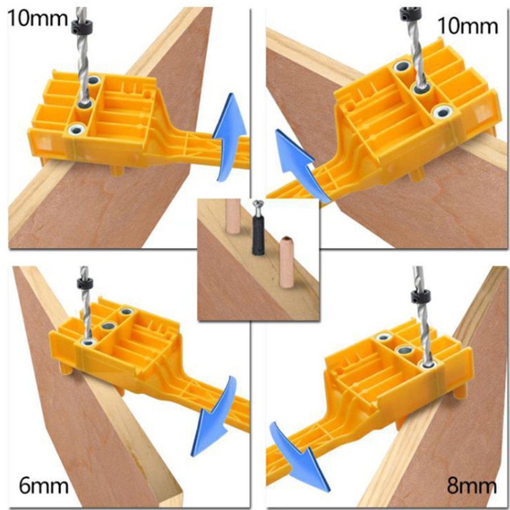 Chế biến gỗ Dụng cụ cầm tay Đồ gá đục lỗ gỗ nhanh chóng Nhựa ABS 6/8 / 10mm Máy khoan lỗ đục lỗ Máy đục lỗ gỗ Máy đục lỗ khoan định vị