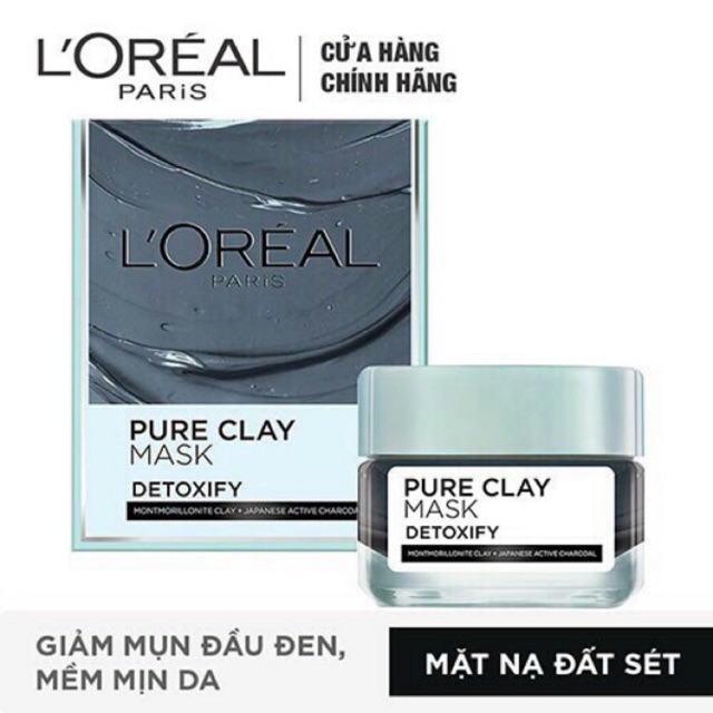 Mặt Nạ Đất Sét Thanh Lọc Da L'Oreal Paris Pure Clay Mask 50g (Chính Hãng)[HÀNG MỚI VỀ]