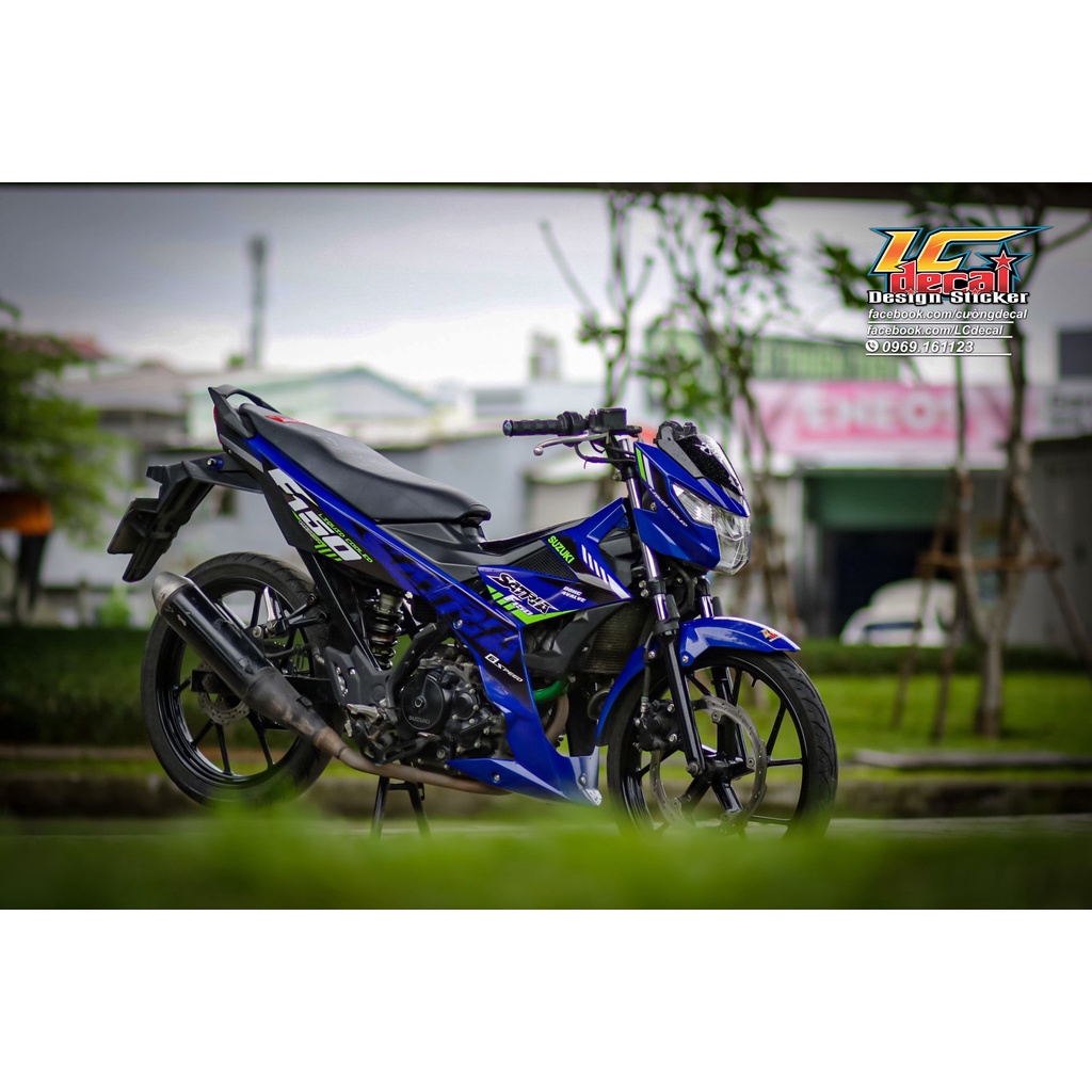 Tem Rời Dán Xe Raider FI Mẫu 2020 Xanh Đen Xanh Lá Cực Đẹp, Hàng 3 Lớp Chất Lượng Cao