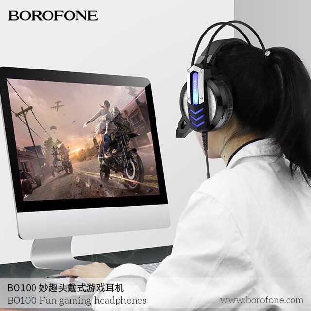 Tai nghe gaming chụp tai cho máy tính chuyên cho game thủ BO100 Borofone chính hãng