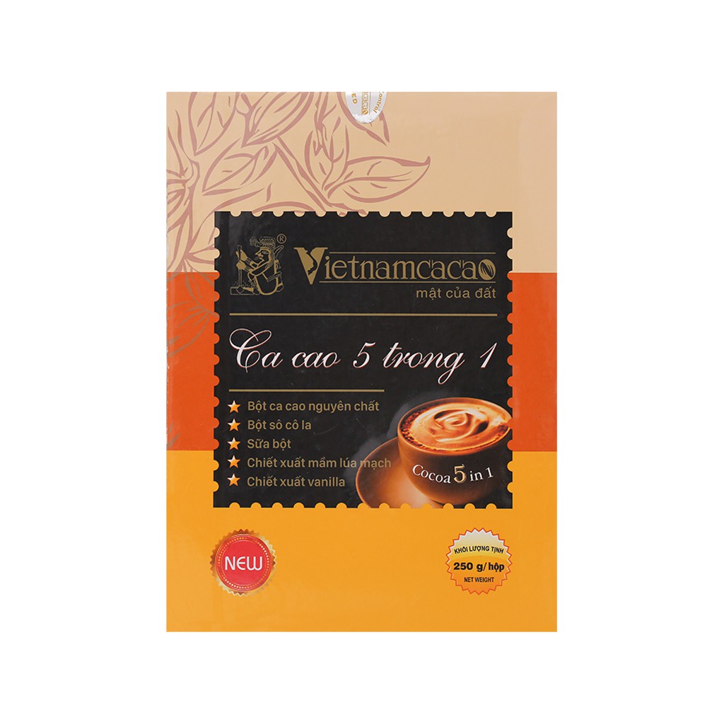 Bột ca cao 5 in 1 Vietnamcacao hộp 250g