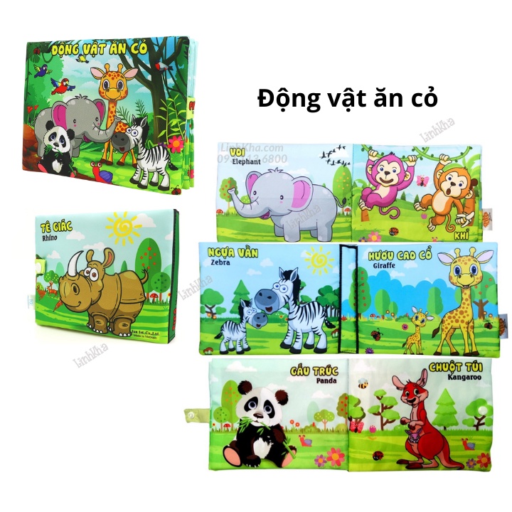 Bộ 4 Sách Vải Song Ngữ Cơ Bản Cho Bé Chơi Mà Học Giáo Dục Sớm - Pipo Việt Nam