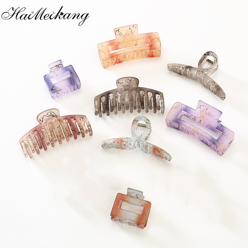 Haimeikang thời trang đơn giản kẹp tóc nhựa tính khí phụ kiện tóc phụ nữ