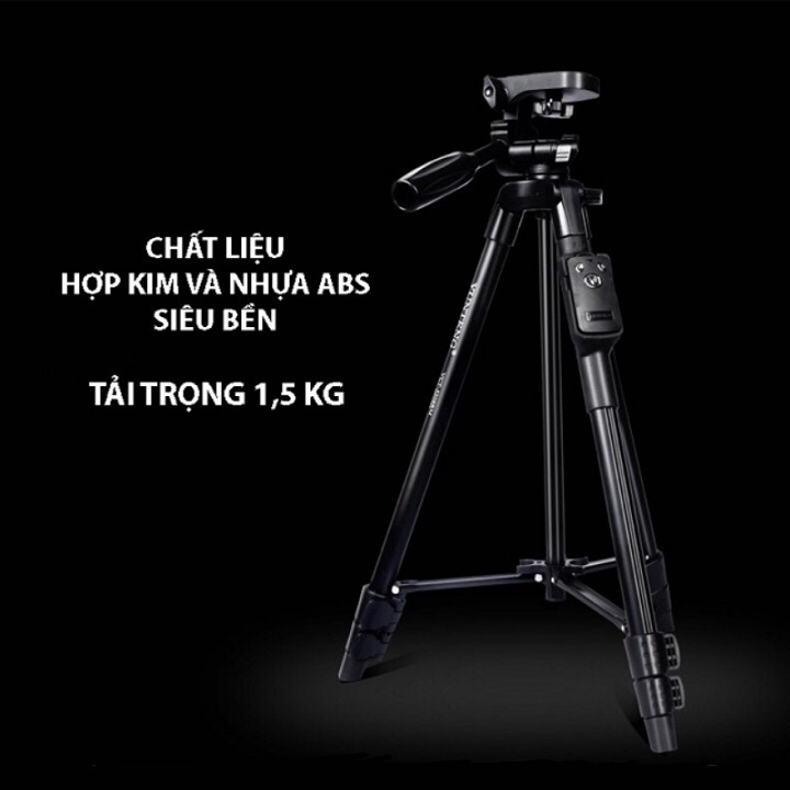 Chân chụp ảnh chuyên nghiệp Tripod VCT-5208 kèm Remote chụp cho điện thoại