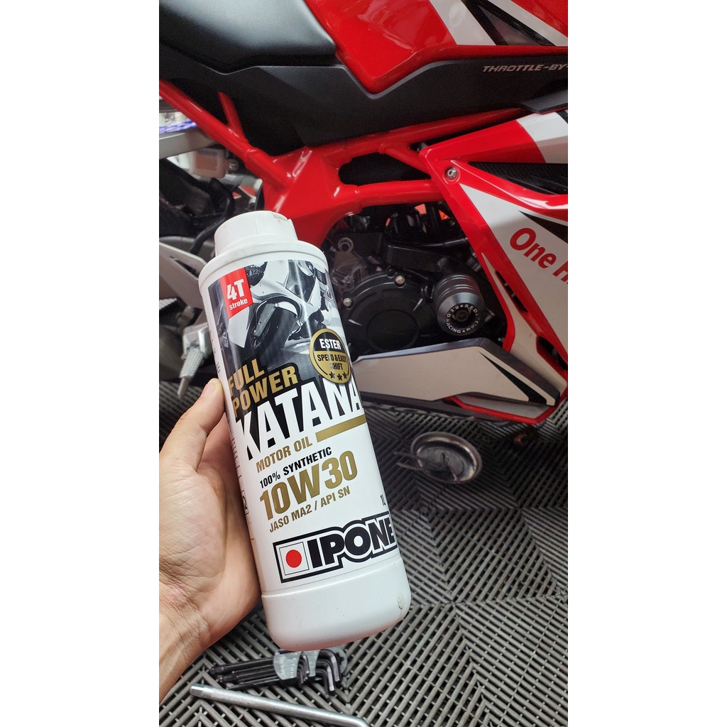 Combo 2 chai nhớt Ipone Full Power Katana (1L) + 1 chai X-trem Chain Road (100ml)