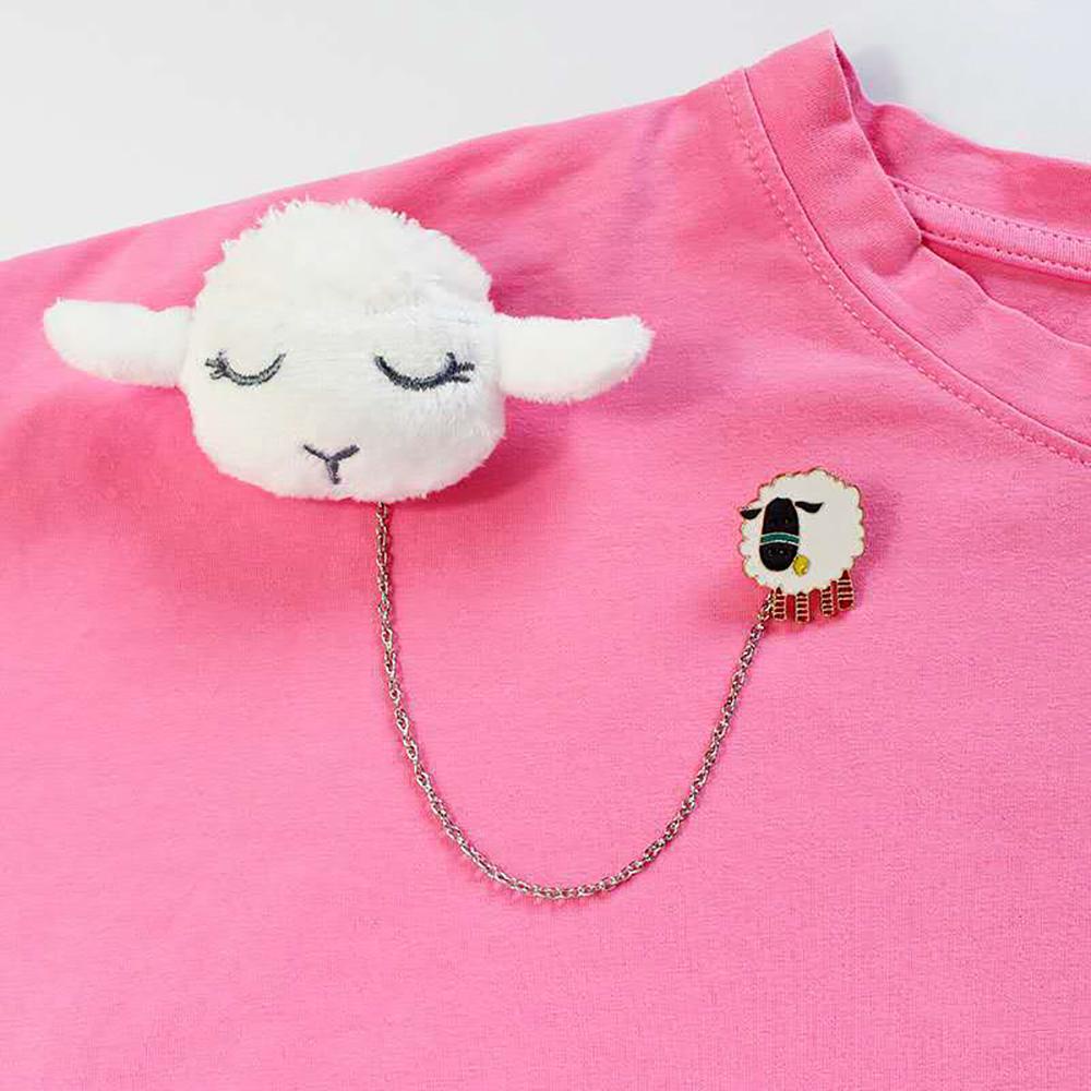 Trâm Cài Áo Khoác Lông Cừu Lấp Lánh Hình Động Vật Lập Thể