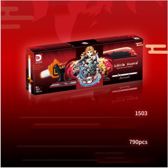 Đồ chơi lắp ghép xếp hình mô hình Thanh kiếm diệt quỷ KATANA Yaiba Kimetsu Model DK.1503 với 790 chi tiết