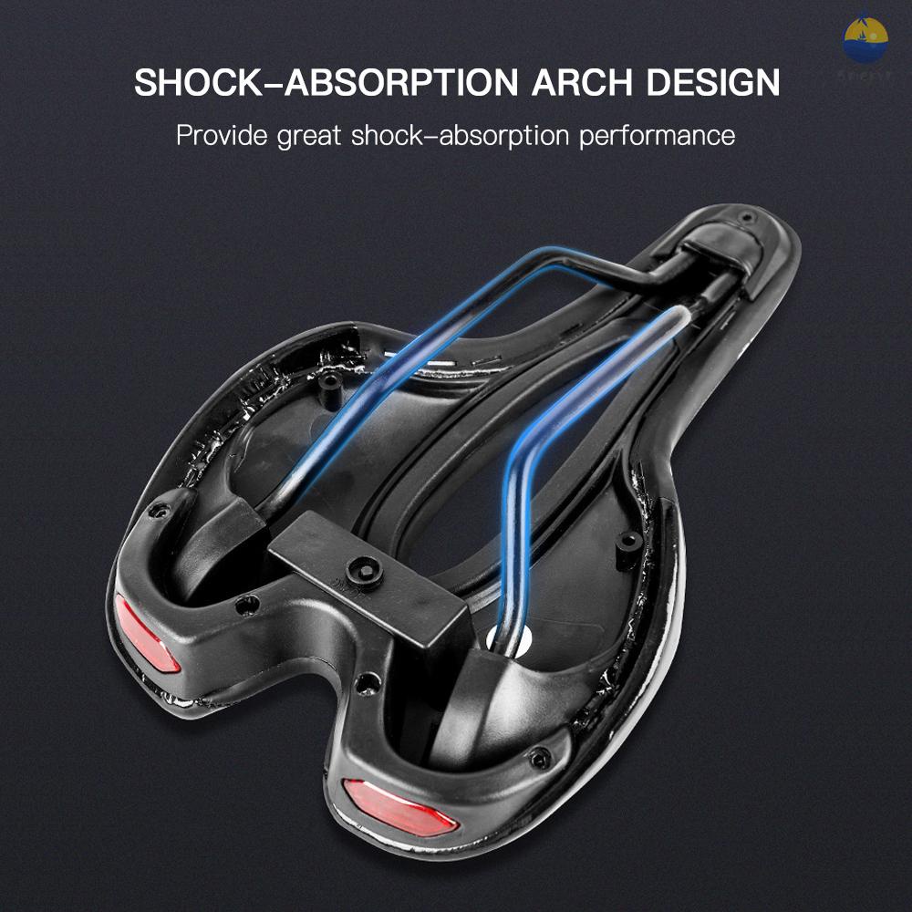 Yên Xe Đạp Mềm Mại Có Đèn Đuôi Sạc USB