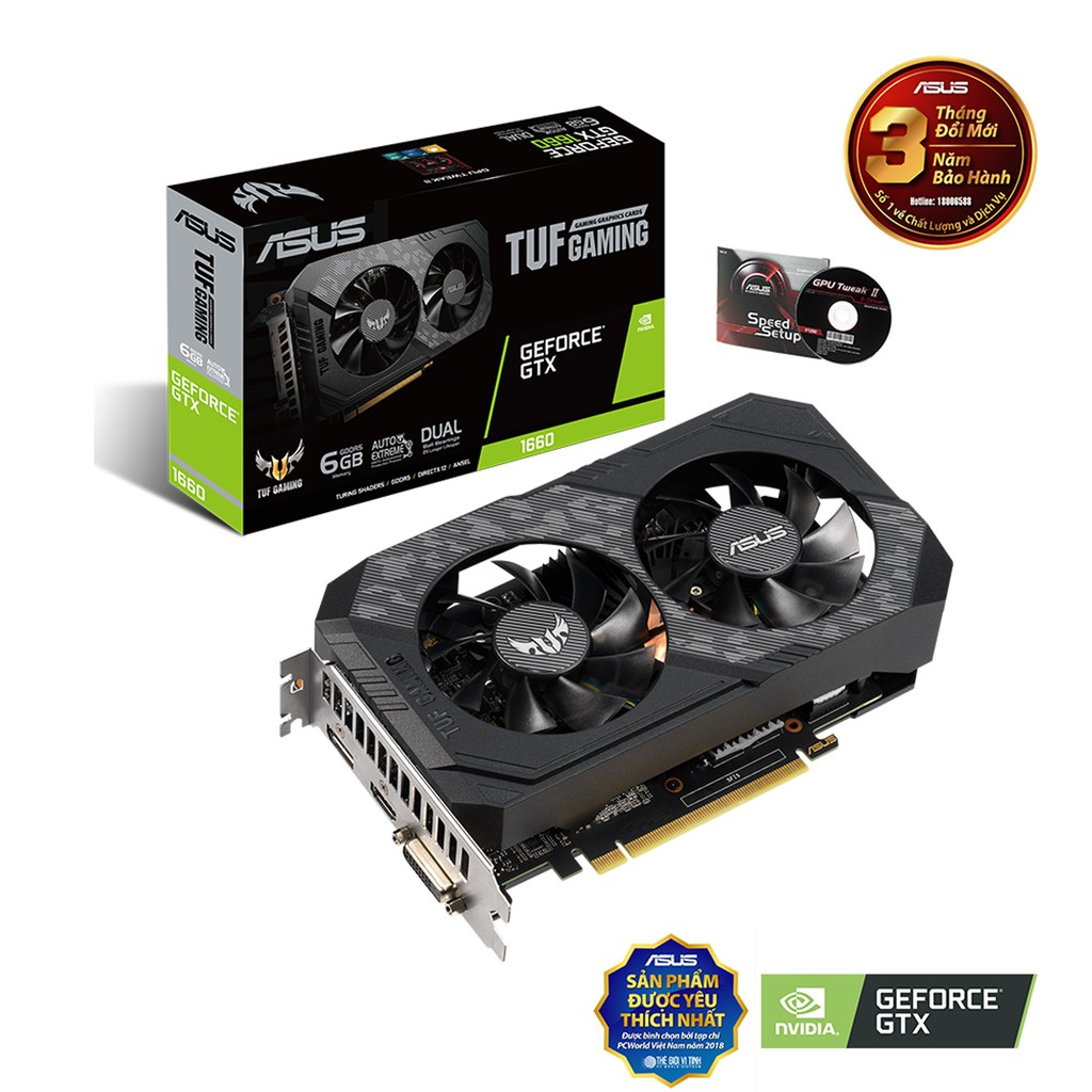 Card hình ASUS TUF-GTX1660-6G- Gaming X | BigBuy360 - bigbuy360.vn