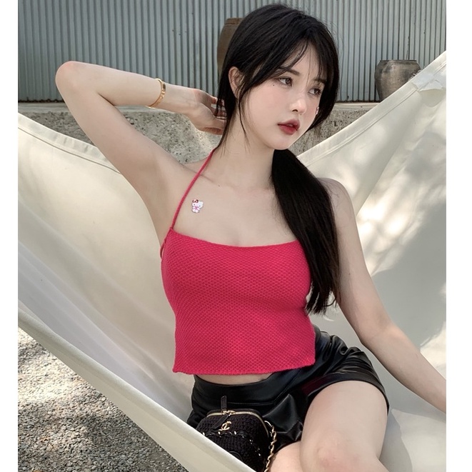 Áo hai dây QADCOL ôm dáng hở cổ quyến rũ cho nữ