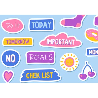 sticker trang trí" List to do/note" dán nhắc nhở công việc, trang trí bàn làm việc, bàn học, chịu được nước