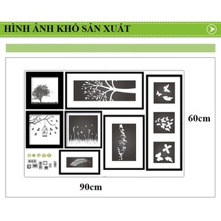 Decal dán tường Khung ảnh và dây đèn