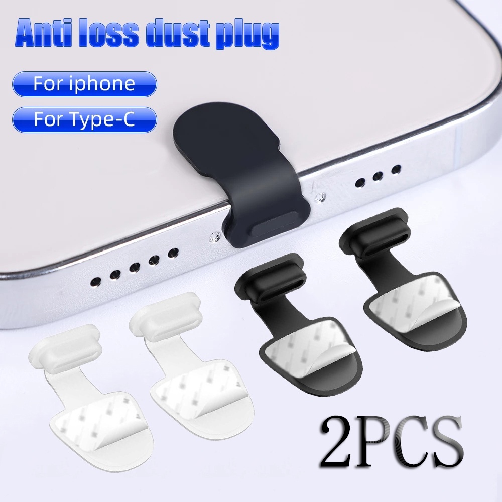 Set 2 Nút Silicon Bọc Cổng Sạc USB Type C Chống Bụi Chống Thất Lạc Tiện Dụng Ốp