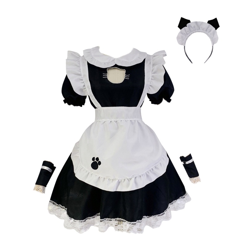 Bộ Đồ Hóa Trang Cô Hầu Gái Phong Cách Gothic Lolita