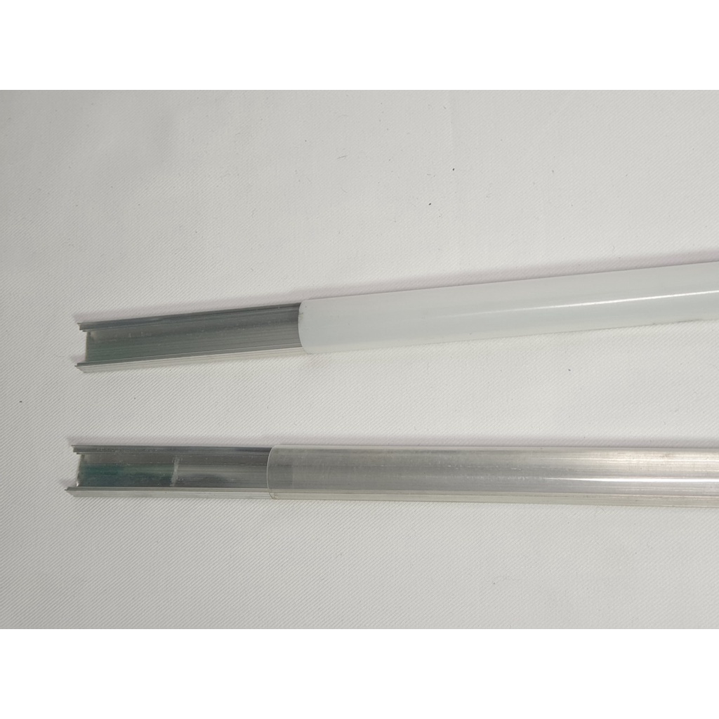Máng nhôm định hình dài 1m nắp mica trong hoặc trắng đục cong dùng gắn led thanh, led dán - Điện nước gia dụng Hoàng Kim