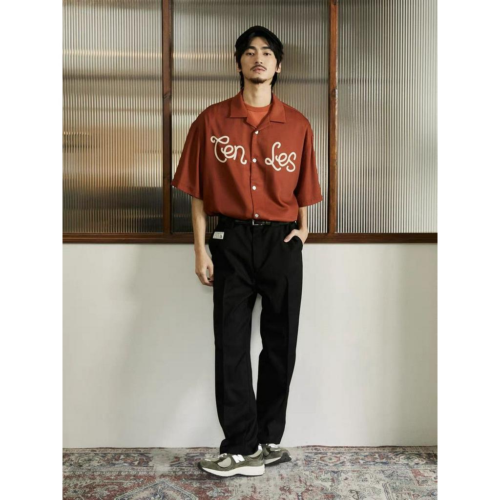 Áo Sơ Mi Nam Ngắn Tay Dáng Rộng Họa Tiết Retro