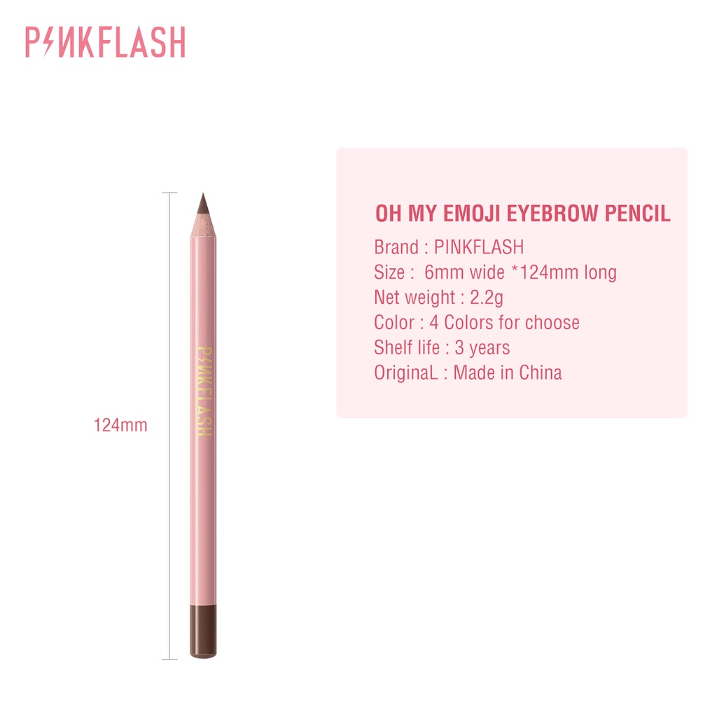 Chì kẻ mày Pinkflash OhMyEmoji Chì kẻ mày mềm bền không thấm nước 10g