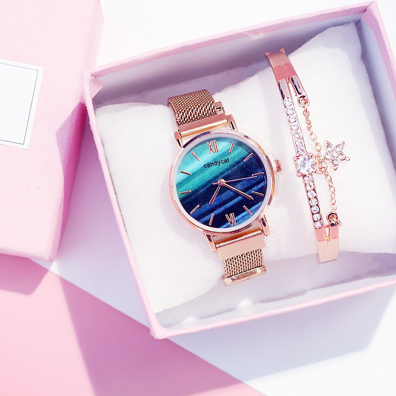 Đồng hồ nữ Dotime thời trang Candycat dây lưới nam châm đẹp ZO34 | BigBuy360 - bigbuy360.vn